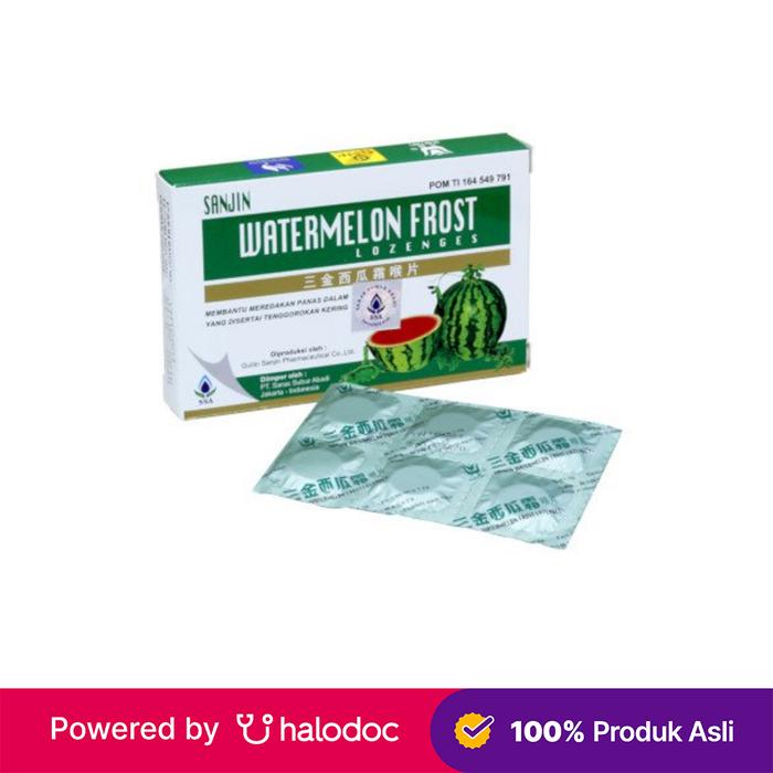 Gambar Sanjin Watermelon Frost Lozenges 12 Tablet dari Apotek Halomedika Tirta Raya Sidoarjo undefined Tokopedia