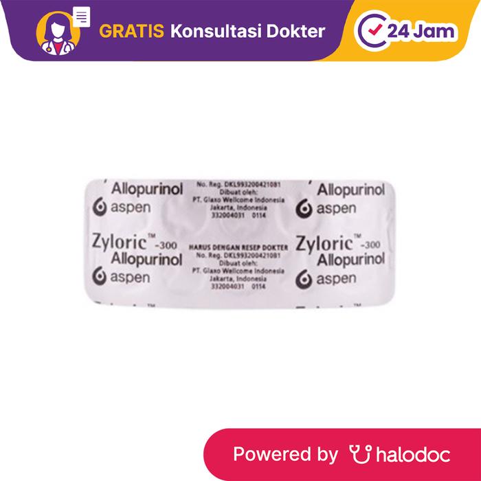 Gambar Zyloric 300 mg 10 Tablet - Obat Asam Urat & Radang Sendi - Halodoc dari Apotek Halomedika Kp Rambutan undefined Tokopedia