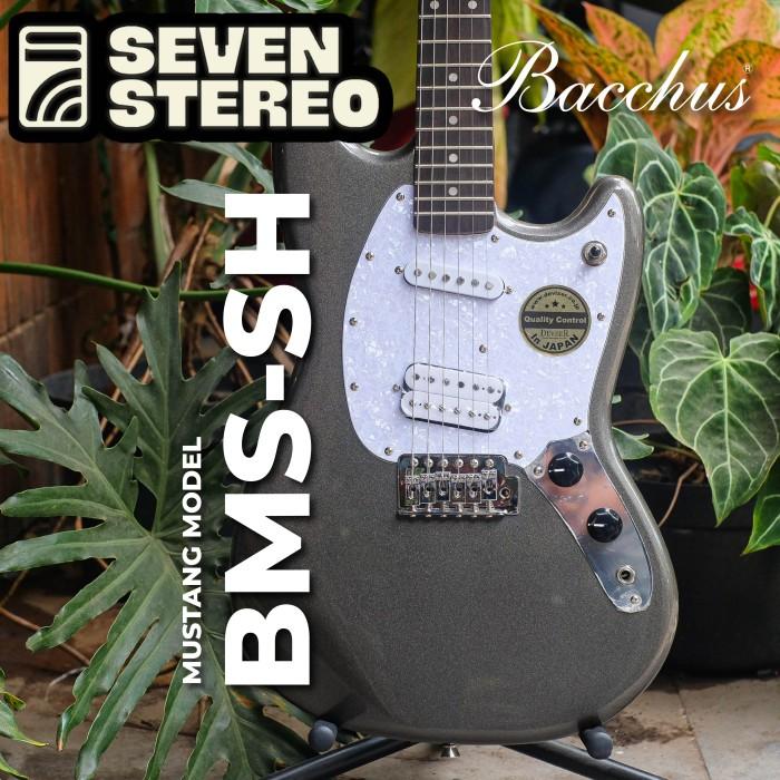 Gambar Bacchus BMS-SH/R BMS SH Metallic Grey - Mustang Model Electric Guitar dari Tokoramai Shos undefined Tokopedia