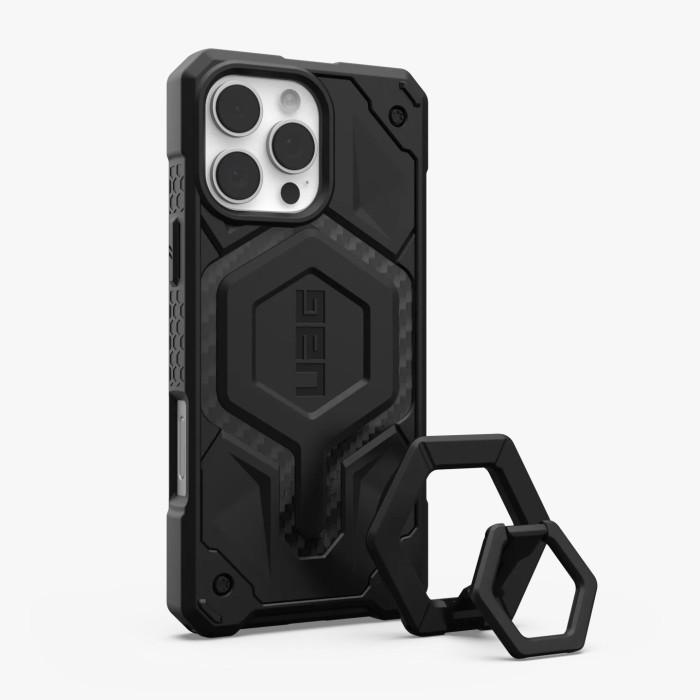 Gambar Case Compatible for iPhone 16 Pro Max 16 Pro UAG MONARCH PRO Bundle Ring Stand Kickstand Carbon Kevlar MagSafe Compatible Magnetic Military Grade Drop Test Protective Casing Cover - Carbon Fiber, iPhone 16ProMax dari Supcase Official ID undefined Tokopedia