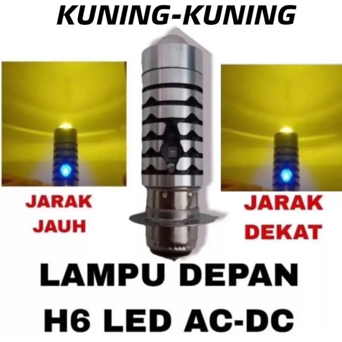 Gambar LAMPU LED DEPAN MOTOR H6 LASER PLUS SENJA MOTOR MATIC BEBEK SUPRA DLL - KUNING-KUNING dari Top Variasi MTR undefined Tokopedia