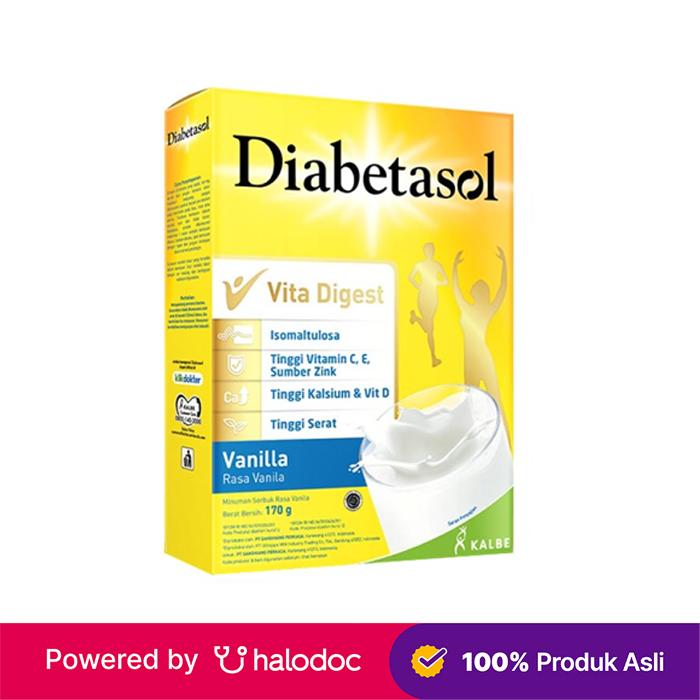 Gambar Diabetasol Vita Digest Pro Susu Vanilla 180 g - Susu Lansia - Halodoc dari Apotek Likuid Farma Cemani undefined Tokopedia