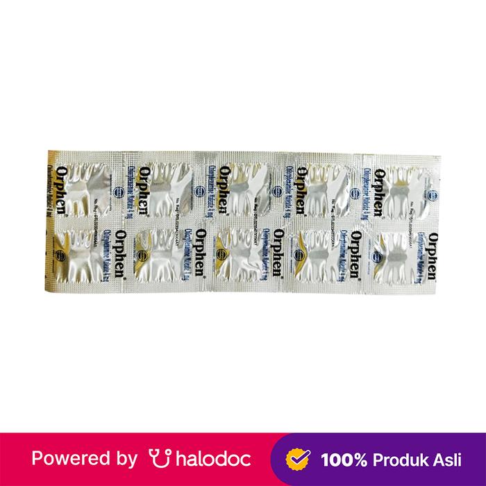 Gambar Orphen 4 mg 10 Kaplet - Obat Alergi - Halodoc dari Apotek Deka Farma Bogor Selatan undefined Tokopedia