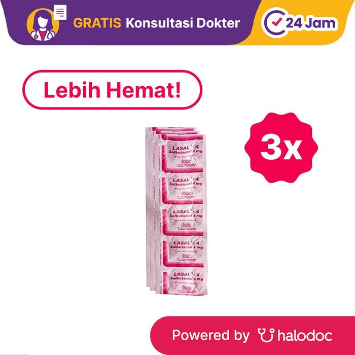 Gambar Lasal 4 mg 3 Strip 30 Kapsul - Obat Asma - Halodoc dari Apotek Kosambi Jakarta Barat undefined Tokopedia