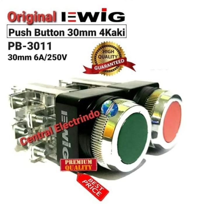 Gambar Push Button EWIG PB3011 30mm 4kaki Hijau/Merah. - Hijau dari Central Electrindo undefined Tokopedia