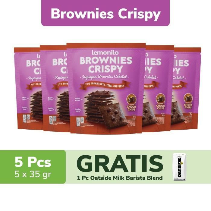 Gambar 5 Pcs Lemonilo Brownies Crispy Chocochips FREE Oatside Barista 200ml MURAH!!! dari malinastr undefined Tokopedia