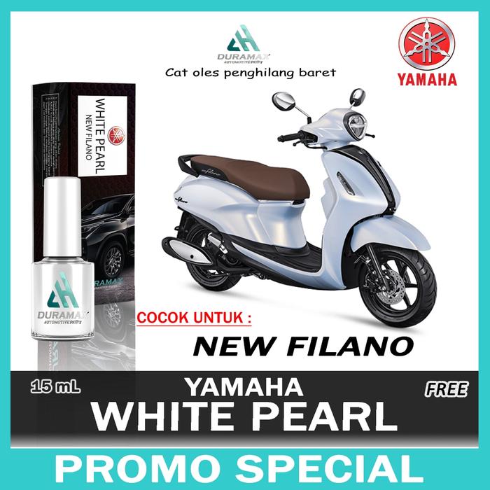 Gambar CAT OLES PENGHILANG BARET MOTOR WHITE PEARL YAMAHA ALL NEW FILANO - WHITE PEARL dari Duramax.paint undefined Tokopedia