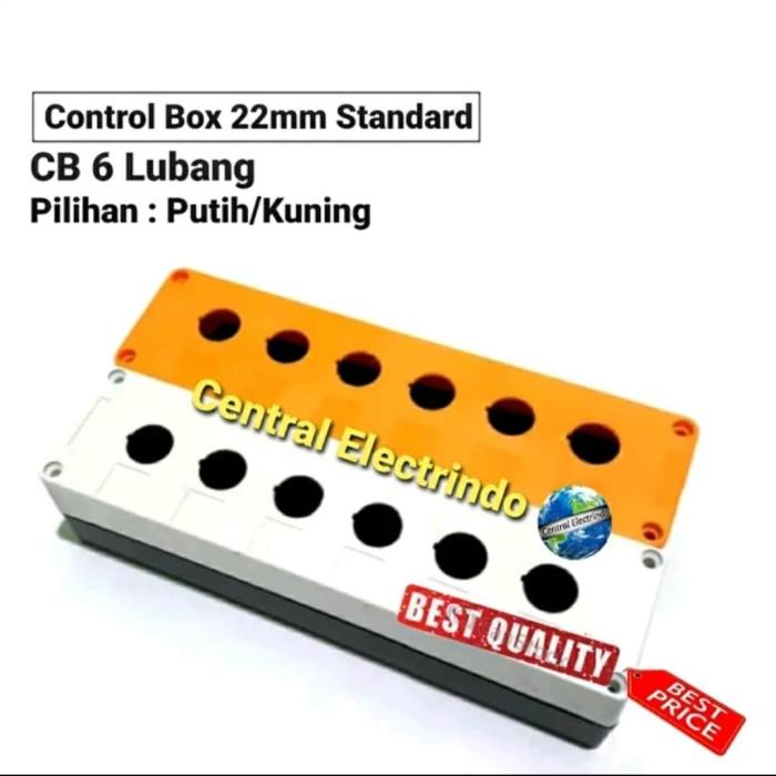 Gambar Control Box Push Button 22mm 6 Lubang Putih/Kuning. - Putih dari Central Electrindo undefined Tokopedia