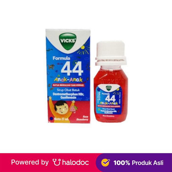 Gambar Vicks Formula 44 Anak Sirup 27 ml - Obat Batuk & Flu - Halodoc dari Apotek Bojongsoang medika Bandung undefined Tokopedia