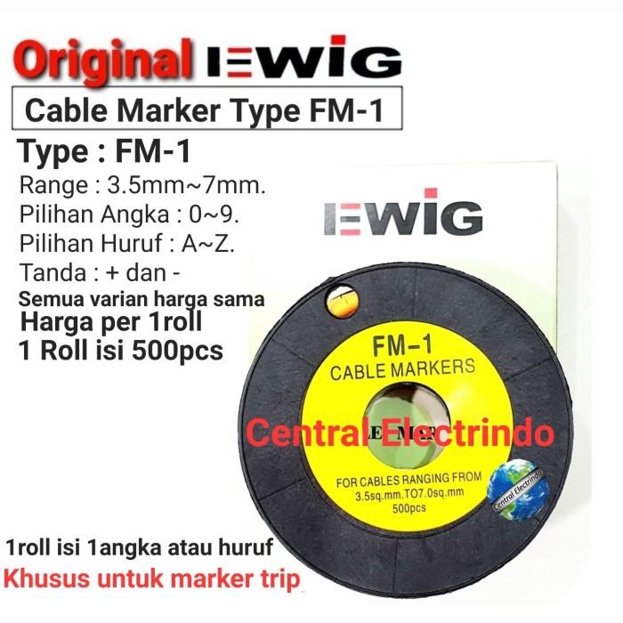 Gambar Kabel Marker Cable Marker FM-1 1roll isi 500pcs Untuk Marker Strip. - ANGKA dari Central Electrindo undefined Tokopedia
