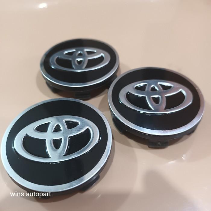Gambar dop roda toyota almunium avanza 2019 rush 2018 innova reborn dm 6.2cm - crome - plat hitam - plat hitam dari Bintang Jaya Part 86 undefined Tokopedia