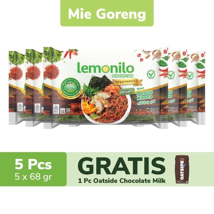 Gambar 5 Pcs Lemonilo Mie Goreng Pedas Korea FREE Oatside Chocolate 200ml MURAH!!! dari malinastr undefined Tokopedia