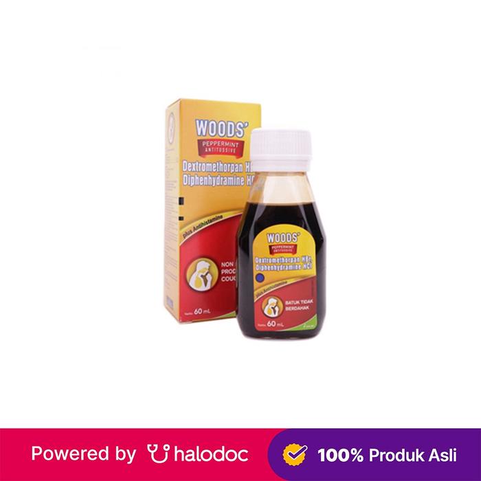 Gambar Woods Peppermint Antitussive Sirup 60 ml - Obat Batuk & Flu - Halodoc dari Apotek Halomedika Kp Rambutan undefined Tokopedia