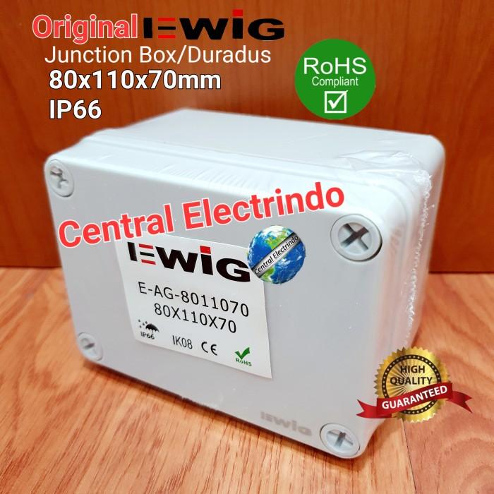 Gambar Junction Box AG 80×110×70mm Box Panel Plastik ABS EWIG Polos IP66. - Box Polos dari Central Electrindo undefined Tokopedia