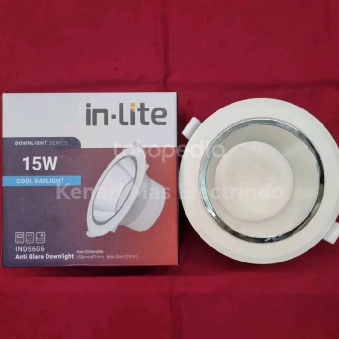 Gambar INLITE LAMPU DOWNLIGHT LED ANTI GLARE INDS606 15W 15WATT IN LITE - 4000K dari Kenari Mas Electrindo undefined Tokopedia
