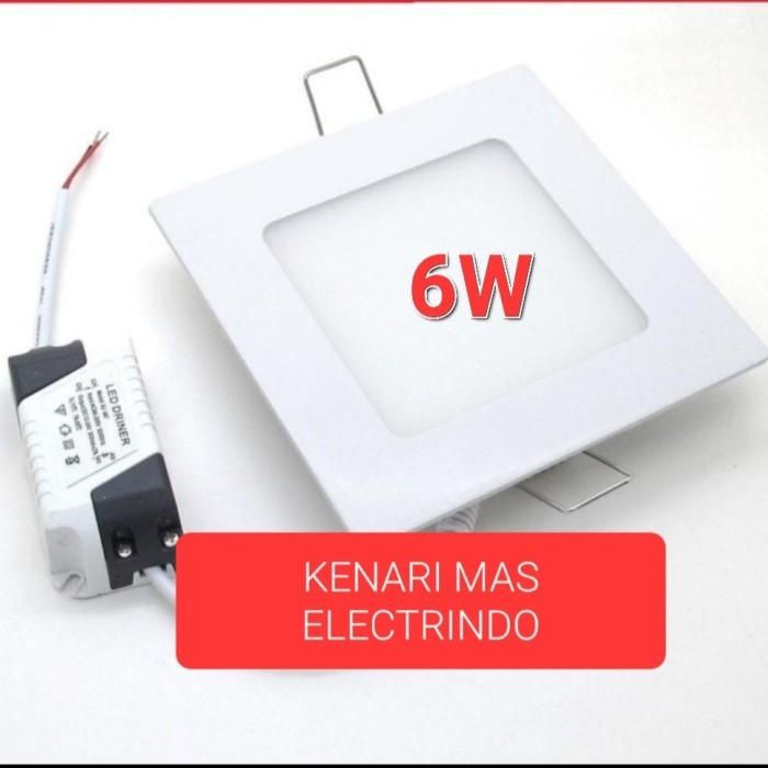 Gambar LAMPU DOWNLIGHT LED PANEL SLIM 6W PLAFON 6 WATT 6 W KOTAK TANAM - warmwhite dari Kenari Mas Electrindo undefined Tokopedia