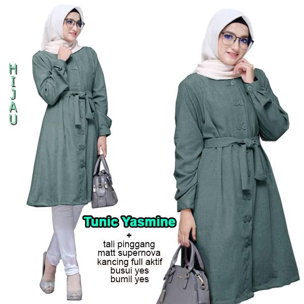Gambar NEW ARRIVAL!! LS YASMINE TUNIK - Hijau, L dari LogoSmileFashion undefined Tokopedia