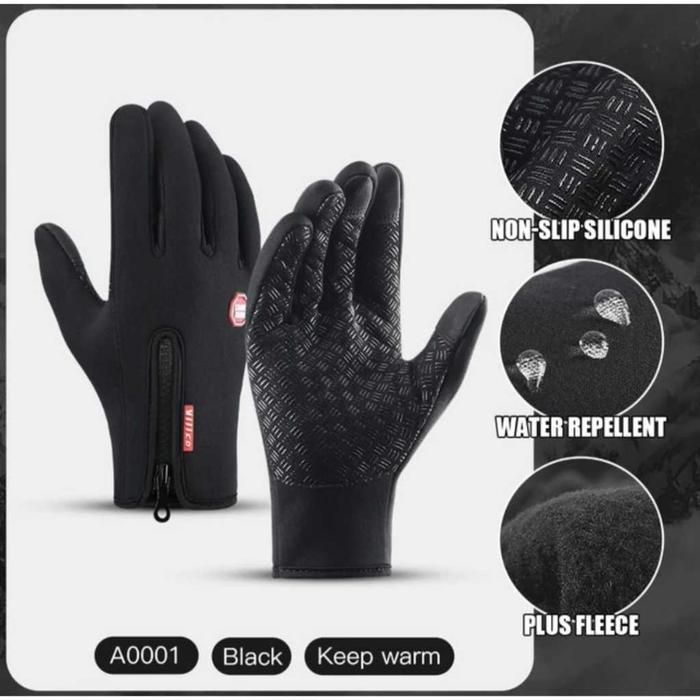 Gambar VILICO Sarung Tangan Motor Sepeda Touch Screen Waterproof Gloves - Hitam, S dari Aolikes Sport Store undefined Tokopedia