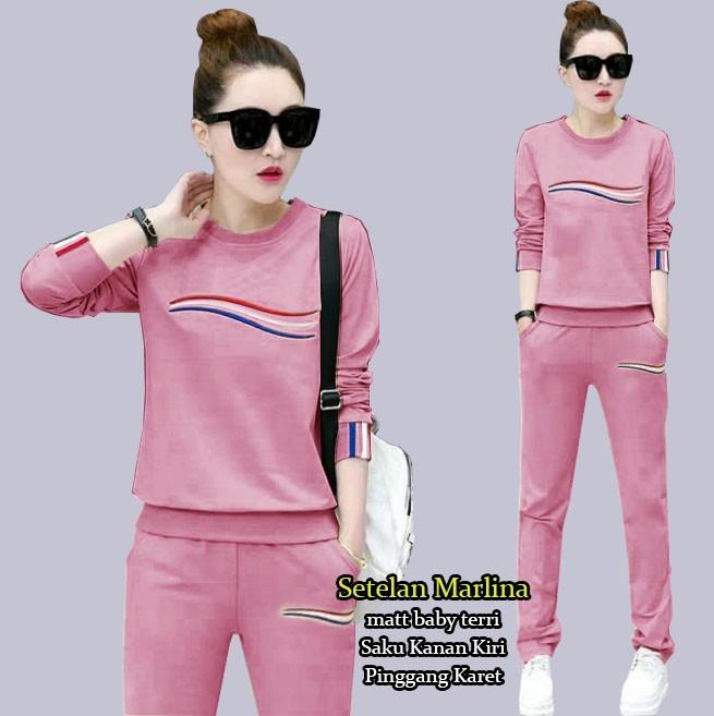 Gambar LS SETELAN MARLINA - Setelan Olahraga Wanita ( 5 WARNA ) - Size L-3XL - Peach, XXXL dari LogoSmileFashion undefined Tokopedia