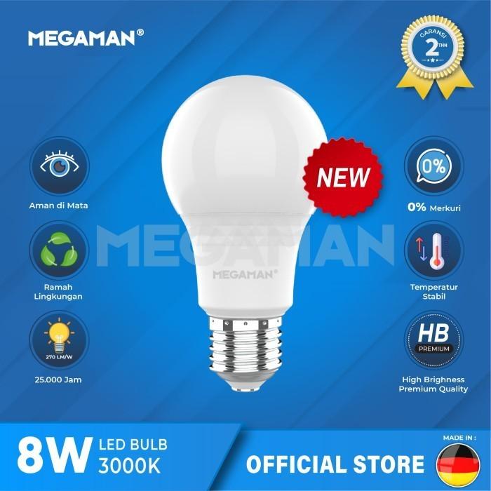 Serial Bulb Jual MEGAMAN LAMPU LED X Serial Bulb YTA60Z2 8W H Cahaya Kuning dan ...