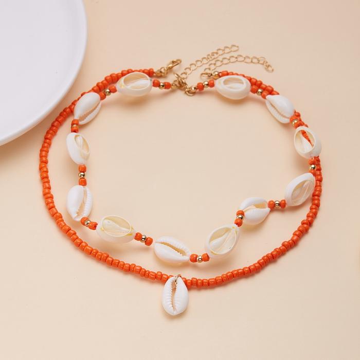 Gambar KALUNG BERLAYER New Bohemia Double-layer Shell Pendant Necklace for Women Girls Rice Beads Choker Summer Beach Jewelry Accessories Collar - NC24Y0104-3 dari Ilham Al Fajarr undefined Tokopedia