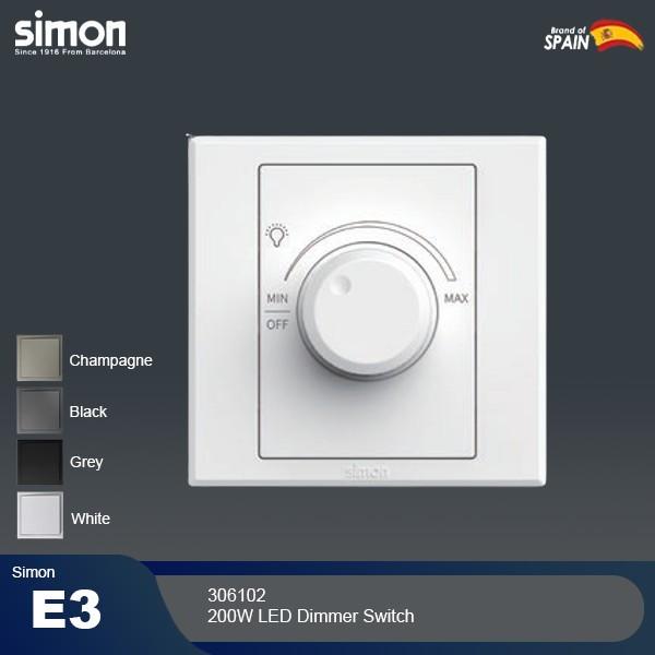 Gambar Simon E3 200W LED Dimmer Switch 306102 - White dari Kenari Mas Electrindo undefined Tokopedia