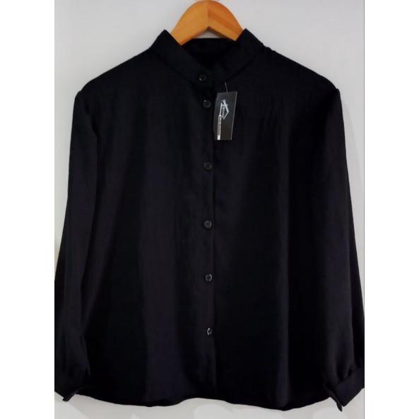 Gambar Kemeja Crinkle Airflow Blouse - KEMEJA HITAM dari fafa_beautyshop undefined Tokopedia