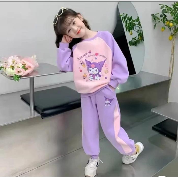 Gambar Setelan Baju Anak Perempuan Kuromi Panjang Usia 1-5 tahun Kaos Anak Ce - Lilac, Size 4 dari Neyla Store undefined Tokopedia