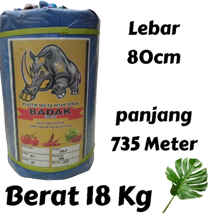 Gambar Ready! Plastik Mulsa Hitam Perak Cap Badak Lebar 80Cm Panjang 735M Berat 18Kg dari CV. ABDI NUSANTARA undefined Tokopedia