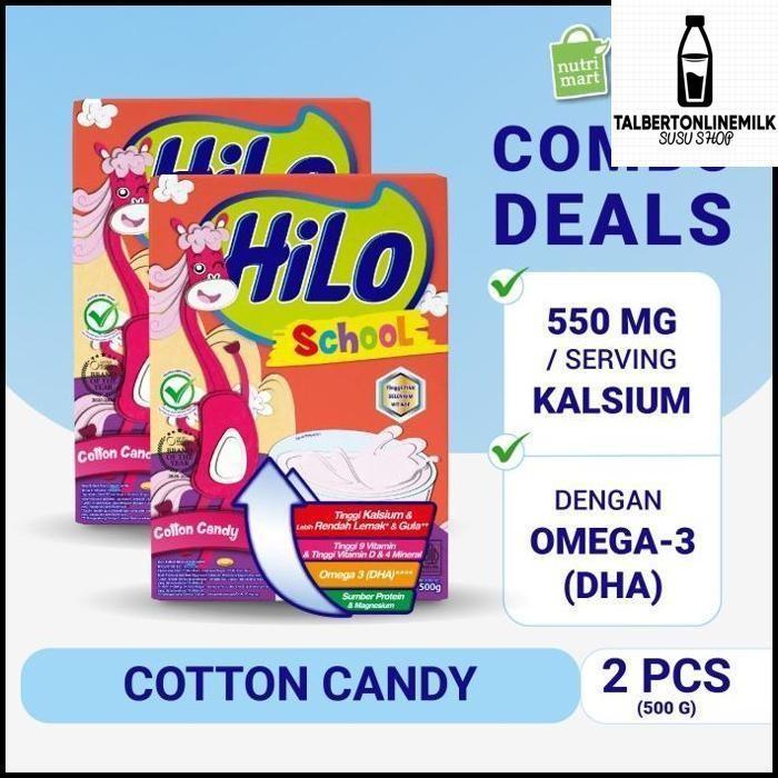 Gambar Jt-2090 Susu Twin Pack: Hilo School Cotton Candy 500Gr - Susu Tinggi Kalsium dari tokoceria15 undefined Tokopedia