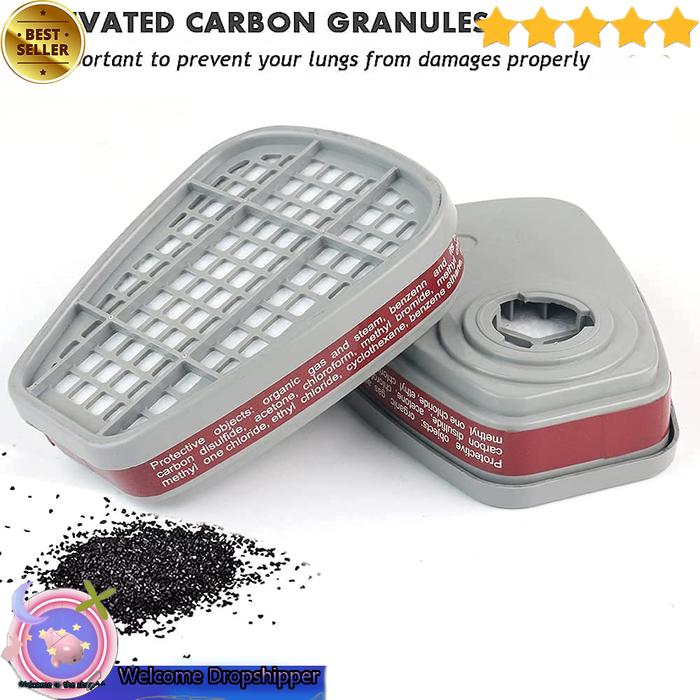 Gambar POWECOM Cartridge Filter Masker Gas Respirator Activated Carbon 2 PCS - 6200 dari Yourfavproduct undefined Tokopedia