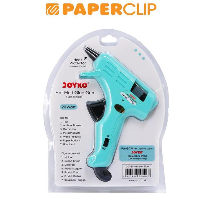 Gambar LEM TEMBAK / GLUE GUN JOYKO KECIL GG-854 PASTEL - BLUE dari Paperclip Indonesia undefined Tokopedia