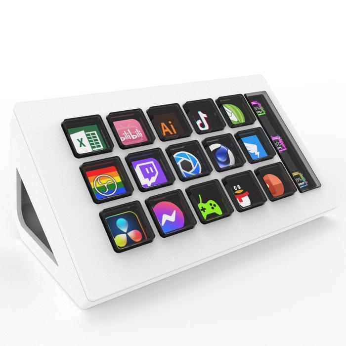 Gambar StreamDeck Mini Visual Keyboard LCD Button 15Keys Live Content Creation Controller Stream Deck Custom StreamDock for Windows MacOS Android iOS - White dari AinWare undefined Tokopedia