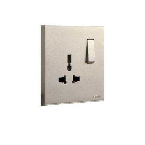 Gambar SIMON E6 Socket-Outlets Multi-standard Socket with Switch 721089 - Champagne dari Cahaya Mas Electrindo undefined Tokopedia