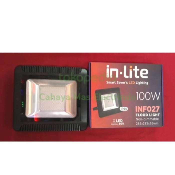 Gambar LAMPU SOROT LED FLOODLIGHT INF027 100W 100WATT 100 W INLITE - Putih dari Cahaya Mas Electrindo undefined Tokopedia