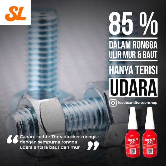 Gambar BIG PROMO Lem Baut Loctite 271 Threadlocker 10ml Cegah Baut Kendur dan Berkarat BERKUALITAS dari Hermawan-1 undefined Tokopedia