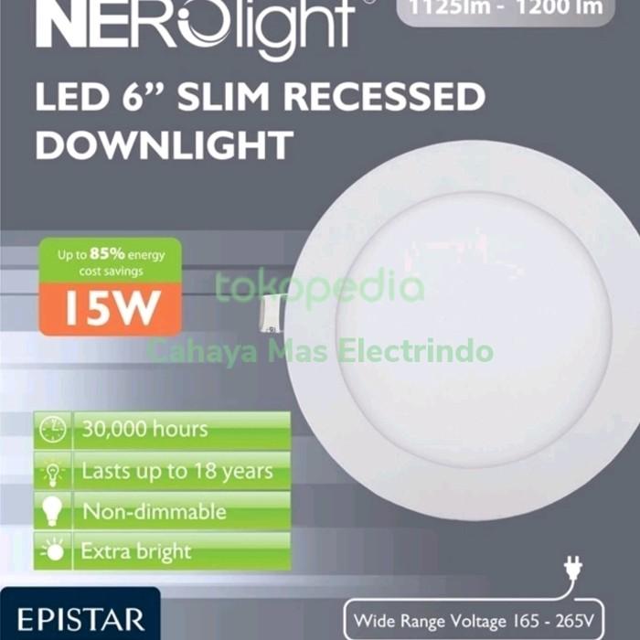 Gambar DOWNLIGHT PANEL LED SLIM RECESSED 6INCH 15 WATT 6 INCH 15W BULAT NERO - Putih 6500K dari Cahaya Mas Electrindo undefined Tokopedia