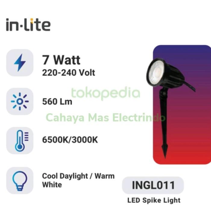 Gambar INLITE LAMPU SOROT TAMAN SPIKE LIGHT INGL011 7W 7WATT 7 W TANCAP - Putih dari Cahaya Mas Electrindo undefined Tokopedia