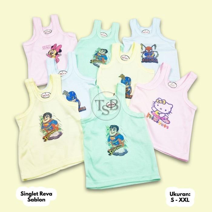 Gambar 3 Pcs Kaos Dalam Anak Reva Sablon Singlet Anak Reva Bahan Katun Lembut Size S, M, L, XL, XXL - S, 3 Pcs dari Grosir Underwear Store undefined 5 Tokopedia