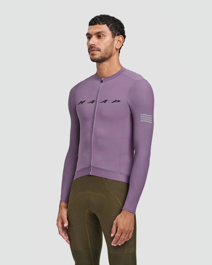 Gambar Men’s Evade Pro Base LS Jersey - MAAP - Violet, XL dari Bikers Essentials undefined Tokopedia