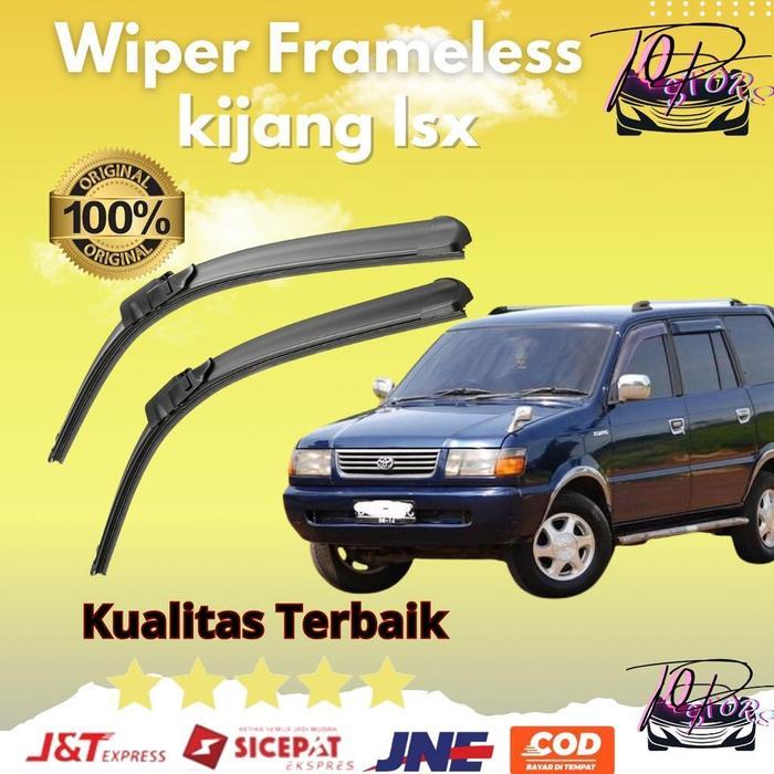 Gambar Wiper Hybrid Mobil  Toyota Kijang Sepasang 2 PCS Kiri dan Kanan Tanpa Rangka Besi Sapuan Kaca Wiper Hybrid Mobil Depan  Model Banana Karet Kendaraan Motorcycle Windshield - 1997 - 2004 dari Ais otoparts undefined Tokopedia