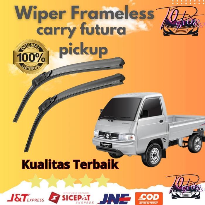 Gambar Wiper Hybrid Karet 4 karet Mobil  Suzuki Carry Futura / New Carry / Super Carry / Mega Carry Sepasang 2 PCS Kiri dan Kanan Tanpa Rangka Besi Sapuan Kaca Wiper Hybrid Karet 4 karet Mobil Depan  Model Banana - NEW CARRY dari Ais otoparts undefined Tokopedia