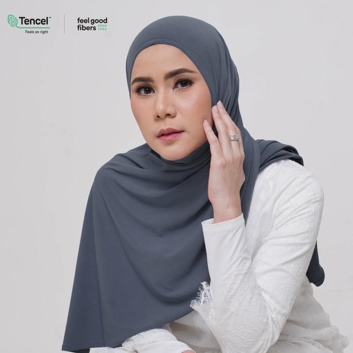 Gambar NABILLASYAL | AISHA SERIES TENCEL | INSTAN HIJAB - IronGrey Tencel dari combosell undefined Tokopedia