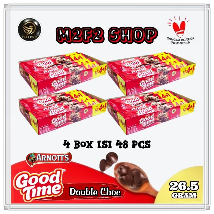 Gambar GOJEK/GRAB Good Time Double Choco Cips Cookies Kukis Cokelat - 26,5 gr (4 Box) dari days_blue undefined Tokopedia