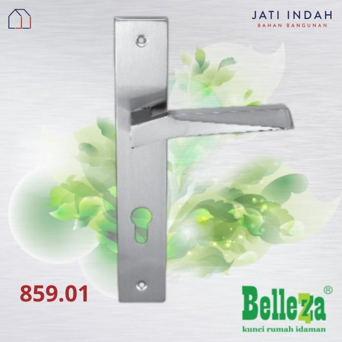 Gambar HANDLE/GAGANG/SLOT PINTU BESAR CHROME BELLEZZA HP.859 (LEVER HANDLE) - 859.01, GagangBody+Knc dari Jati Indah Bahan Bangunan 2 undefined Tokopedia