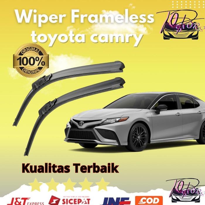 Gambar Wiper Hybrid Mobil  Toyota Camry Sepasang 2 PCS Kiri dan Kanan Tanpa Rangka Besi Sapuan Kaca Wiper Hybrid Mobil Depan  Model Banana Karet Kendaraan Motorcycle Windshield - 1991 - 2001 dari Ais otoparts undefined Tokopedia