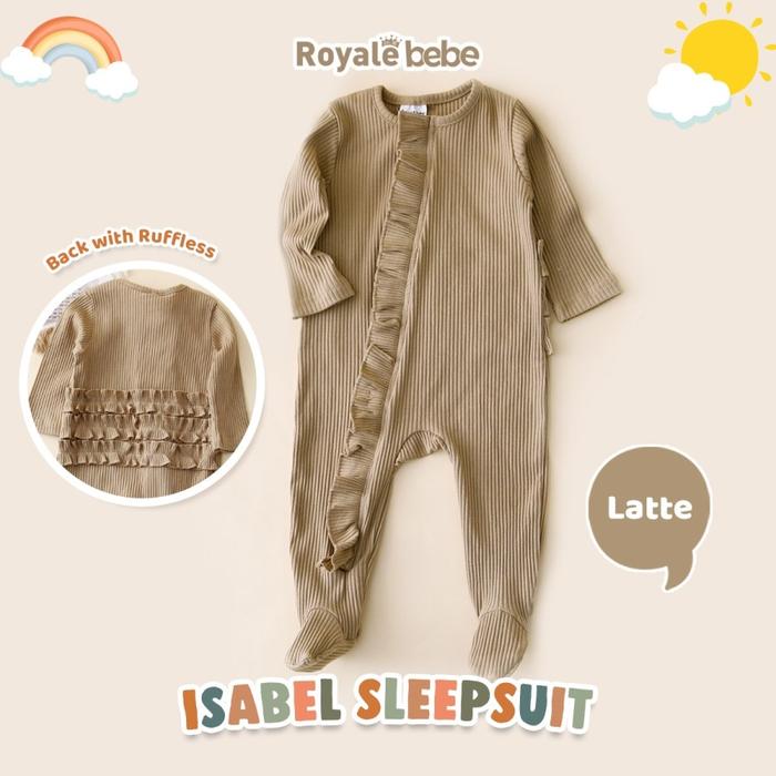 Gambar Royale Bebe - Isabel Sleepsuit | Sleepsuit Bayi - LATTE, 0-6M dari Chubby Baby Jakarta undefined Tokopedia