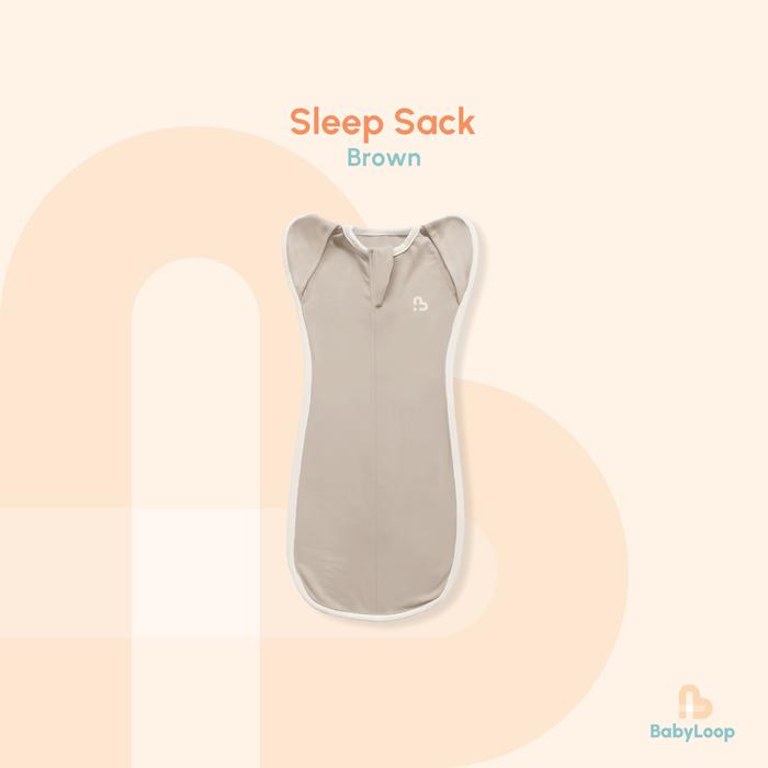 Gambar Bedong Instan - Sleepsack Modal Cotton Infant - Baby Loop - Brown dari Baby Loop Authorized Reseller undefined Tokopedia