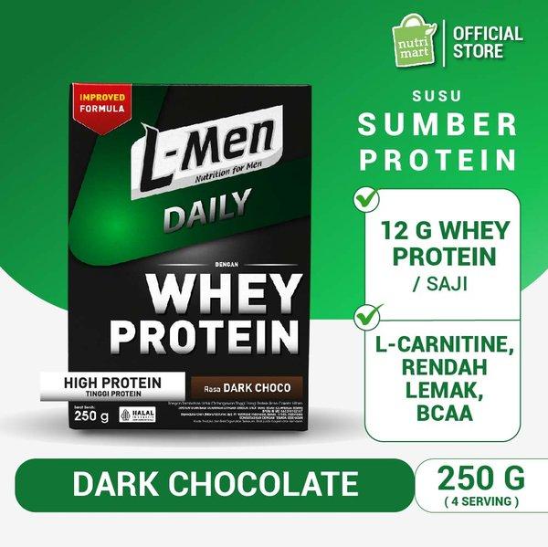 Gambar L-Men Hi Protein Whey Daily Dark Chocolate - Suplemen Tingi Whey Protein - BPOM & Halal Certified dari pin8 undefined Tokopedia