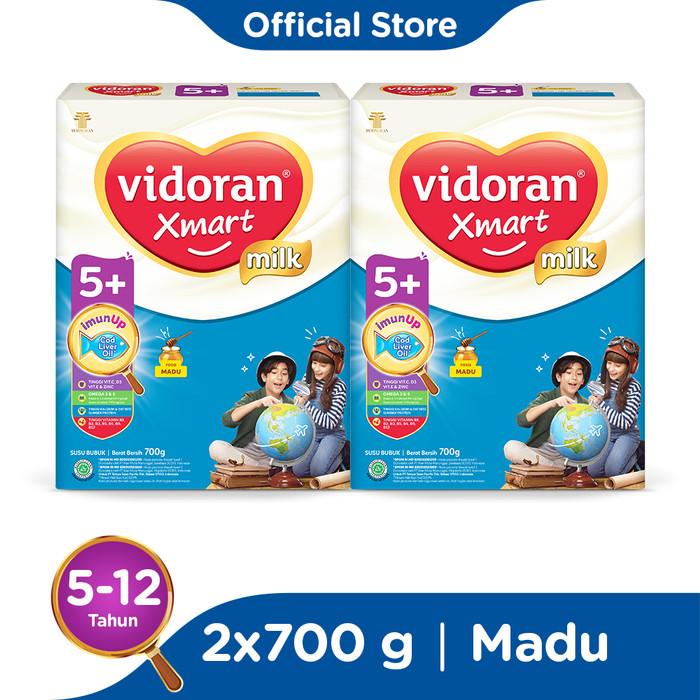 Gambar Vidoran Xmart 5+ Madu 700Gr Susu Formula Anak 5-12 Tahun - 2 Box dari warung busel undefined Tokopedia